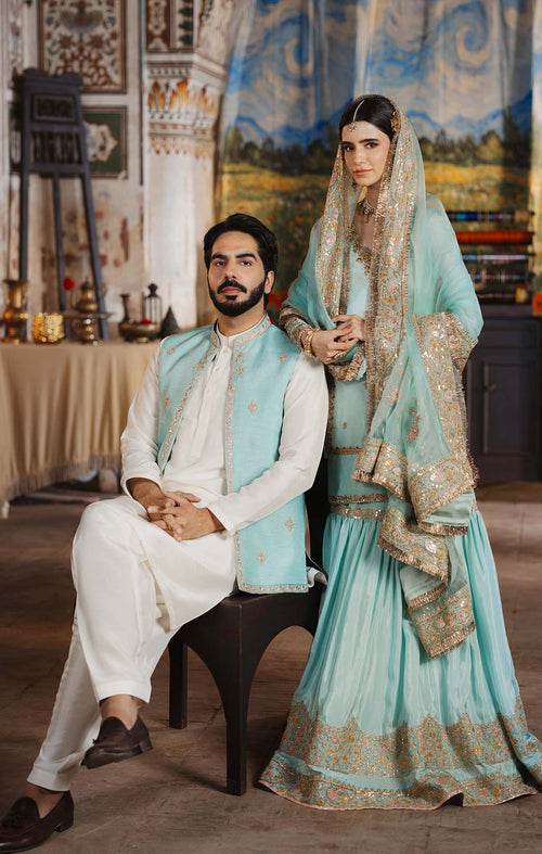 Maya | Dilbara Festive Pret 26 | SAAZ - Formal Dress - available at Maria Faisal in UK and USA.