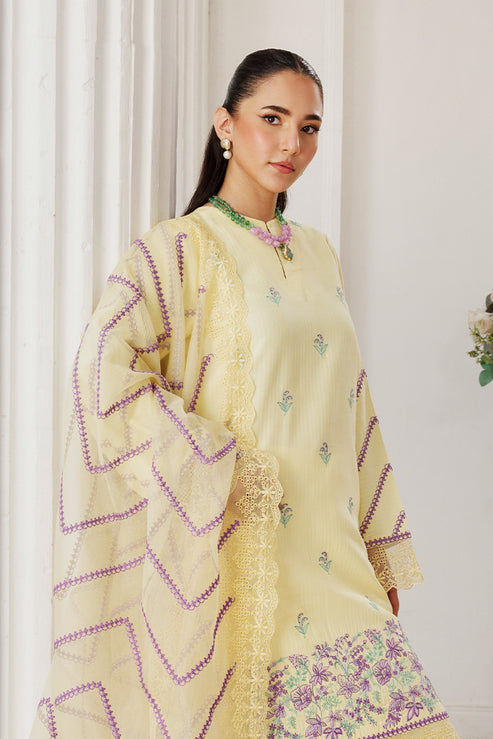 Saffron | Le Soleil 25 | Lemon Whisk - Formal Dress - available at Maria Faisal in UK and USA.