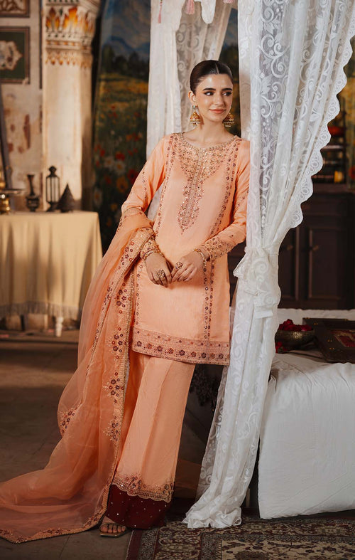 Maya | Dilbara Festive Pret 26 | RUHAAB - Formal Dress - available at Maria Faisal in UK and USA.