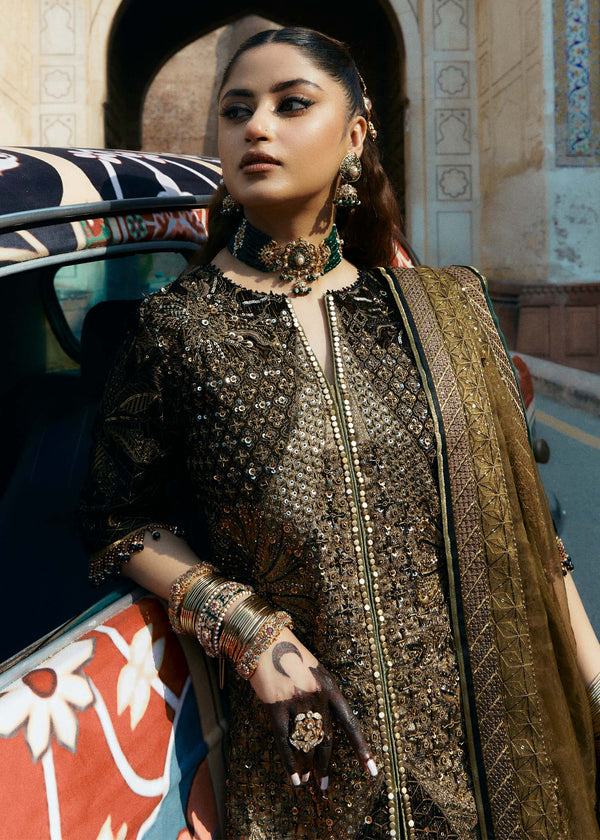 Laj | Hath Kahani Luxury Formals 24 | RAHIB - Designer Dress with Intricate embroidery and embellishments. Shop elegent wedding dress at Maria Faisal.