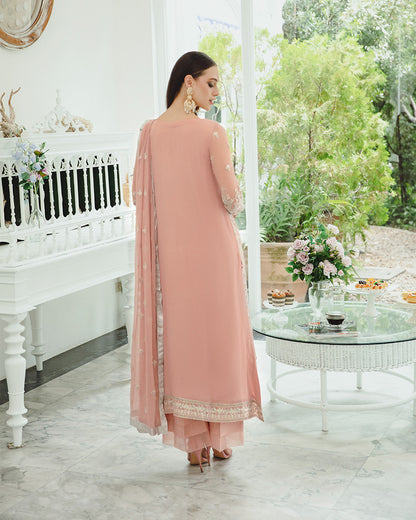 Maryum n Maria | Freesia Ariya Formals | SW23-503 - Pink Nude - Negar - Ladies Clothes - Maria Faisal