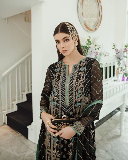 Maryum n Maria | Freesia Ariya Formals | SW23-507 - Black - Iman - Ladies Clothes - Maria Faisal
