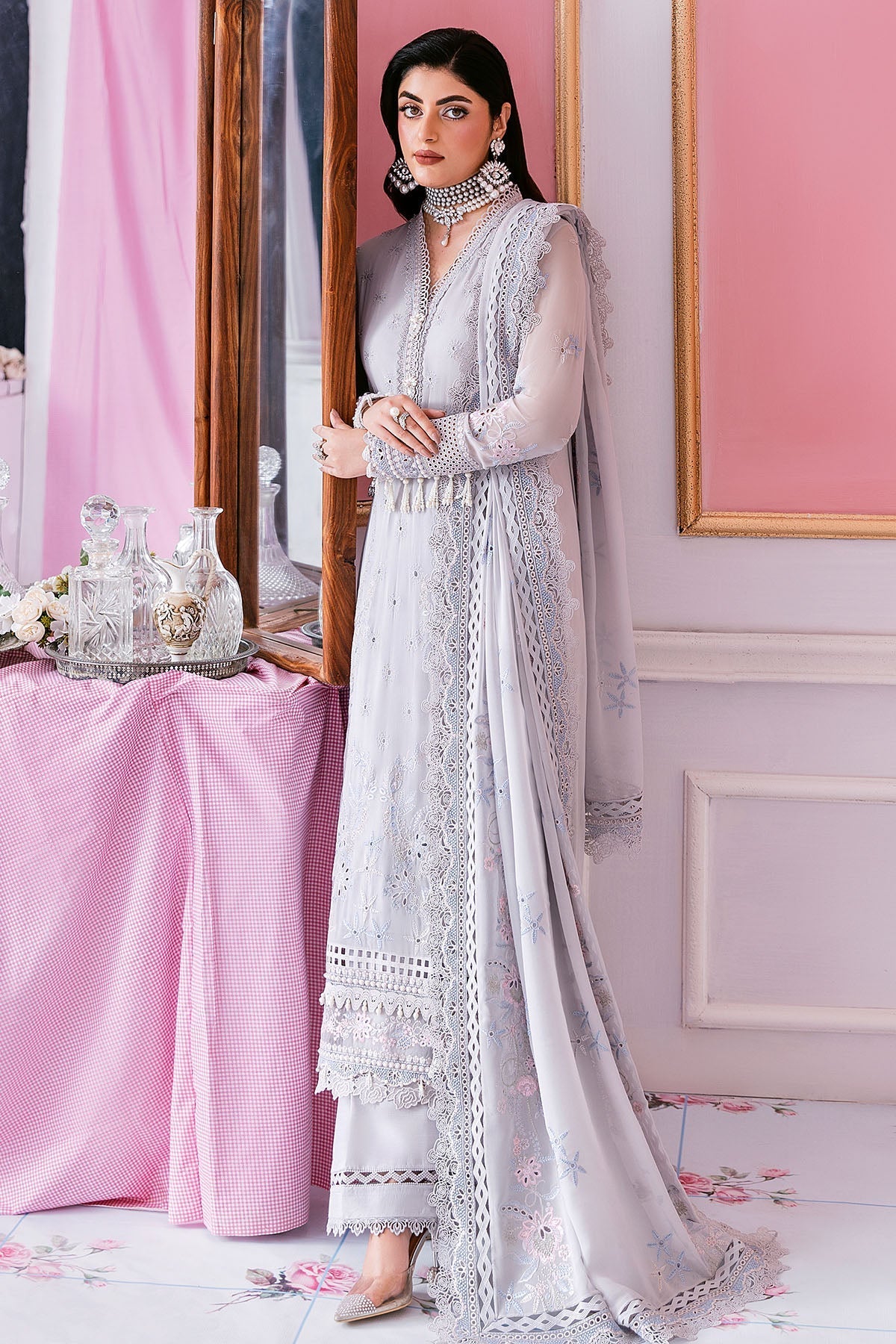 Imrozia Premium | Luxe Serene 25 |S-1091 STONE - Ladies Clothes - Maria Faisal