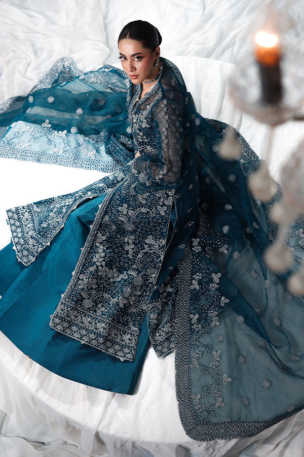 Saffron | Zynoria Formals 25 | Tourmaline - Formal Dress - available at Maria Faisal in UK and USA.