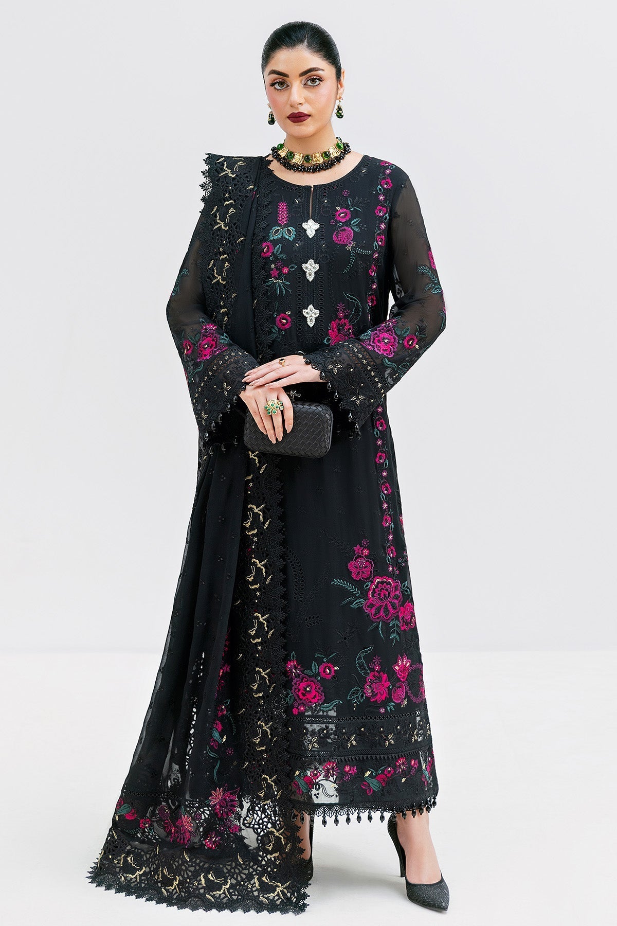 Imrozia Premium | Luxe Serene 25 | S-1095 ONYX - Ladies Clothes - Maria Faisal