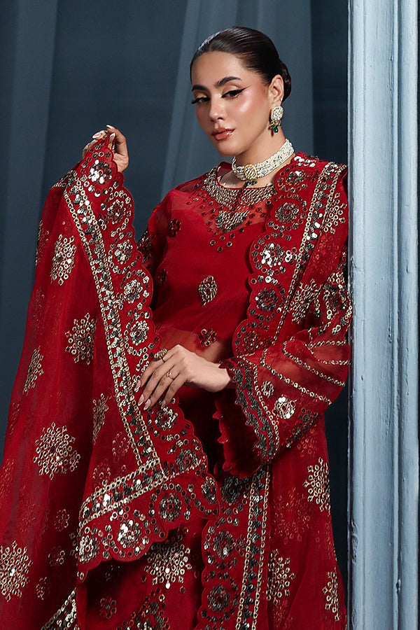Saffron | Zynoria Formals 25 | Rubellite - Formal Dress - available at Maria Faisal in UK and USA.