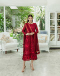 Maryum n Maria | Freesia Ariya Formals | SW23-506 - Crimson - Shadi - Ladies Clothes - Maria Faisal