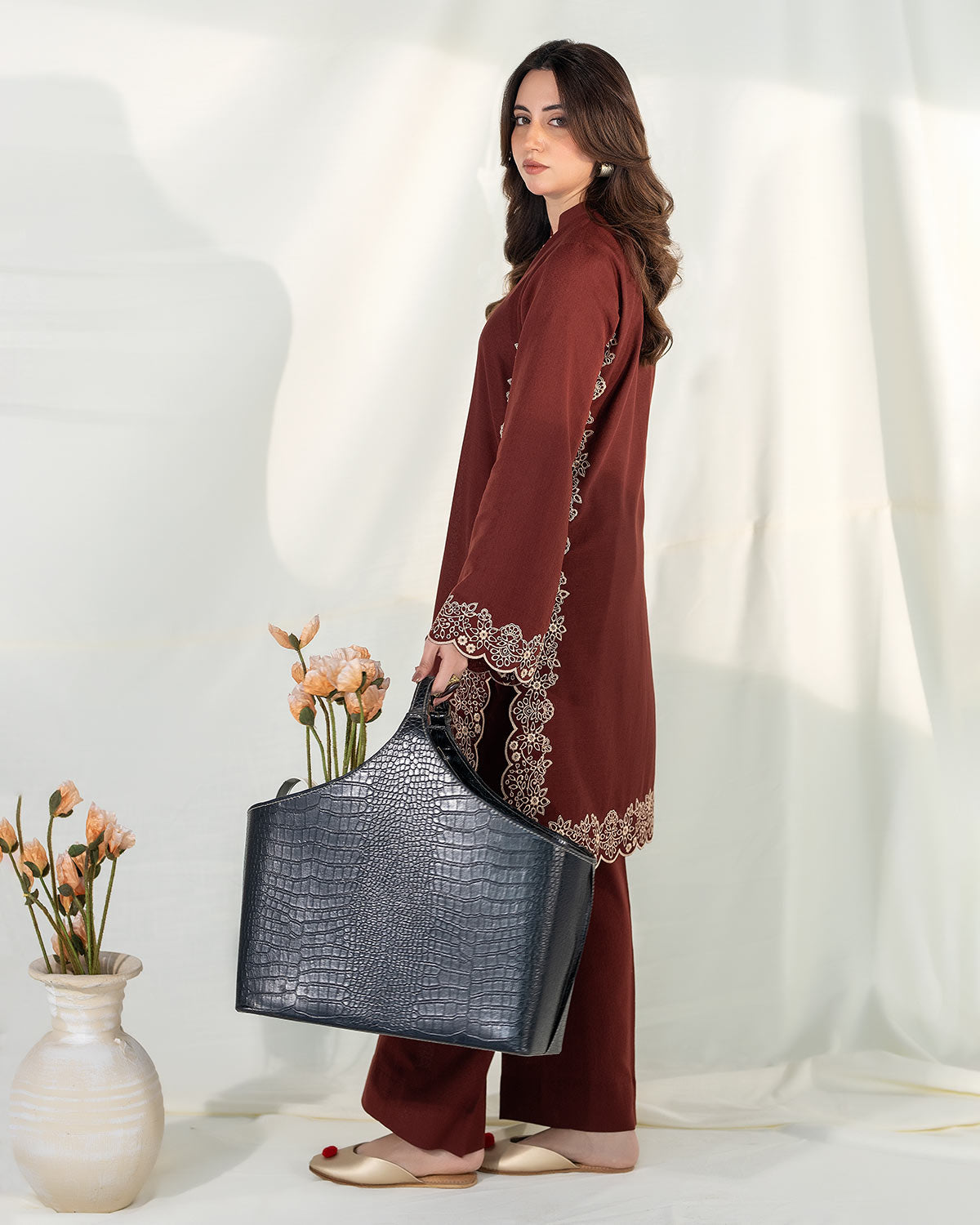 Zevk | Winter Flavour | COCONUT - Designer Dress with Intricate embroidery and embellishments. Shop elegent wedding dress at Maria Faisal.