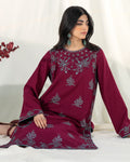 Zevk | Winter Flavour | BEETROOT - Designer Dress with Intricate embroidery and embellishments. Shop elegent wedding dress at Maria Faisal.