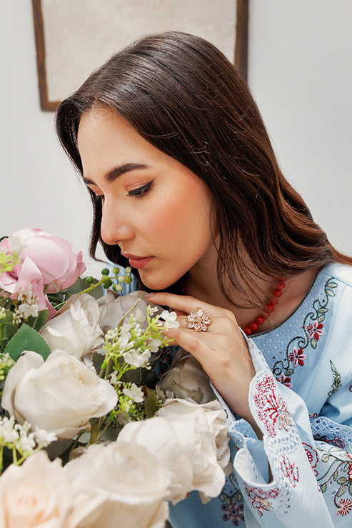 Saffron | Le Soleil 25 | Blush Skies - Formal Dress - available at Maria Faisal in UK and USA.