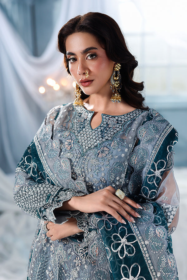 Saffron | Zynoria Formals 25 | Labrodorite - Formal Dress - available at Maria Faisal in UK and USA.