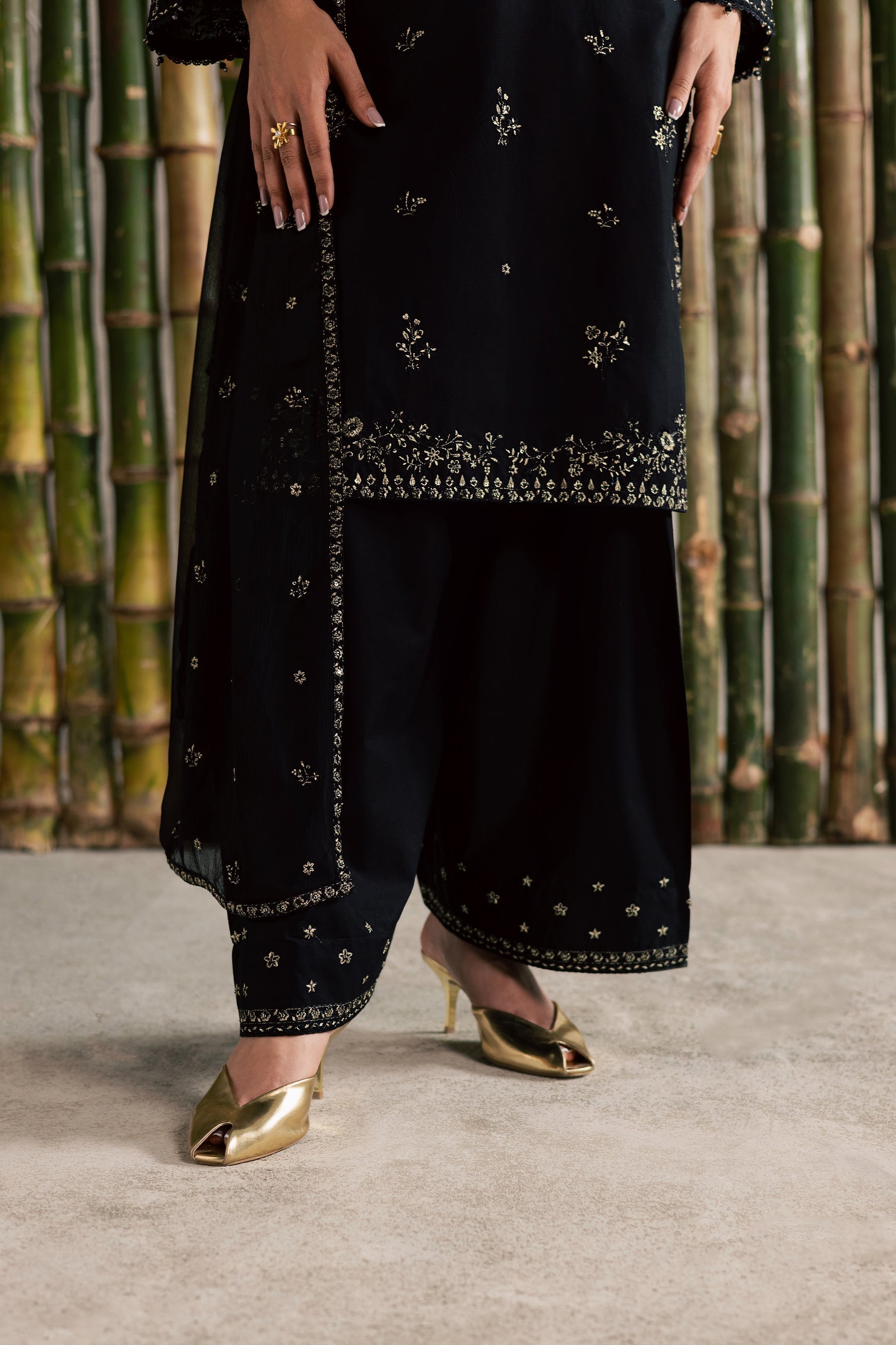 Batik | Festive Eid 26 | Ash - Luxury Dress - available at Maria Faisal in UK and USA.