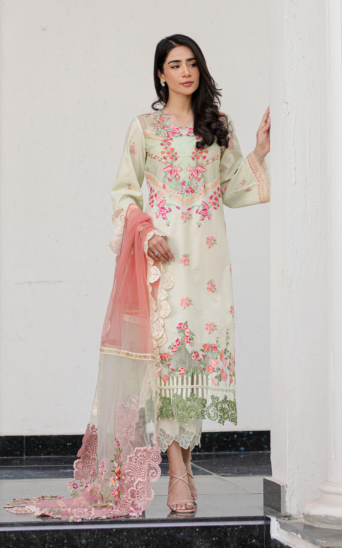Asifa and Nabeel | Rosemary Ruffles 24 | Serene - Pakistani Dress - Maria Faisal