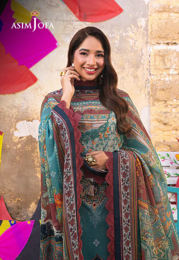 Asim Jofa | Aira Summer Prints | AJAR-01 - Pakistani Dress - Maria Faisal