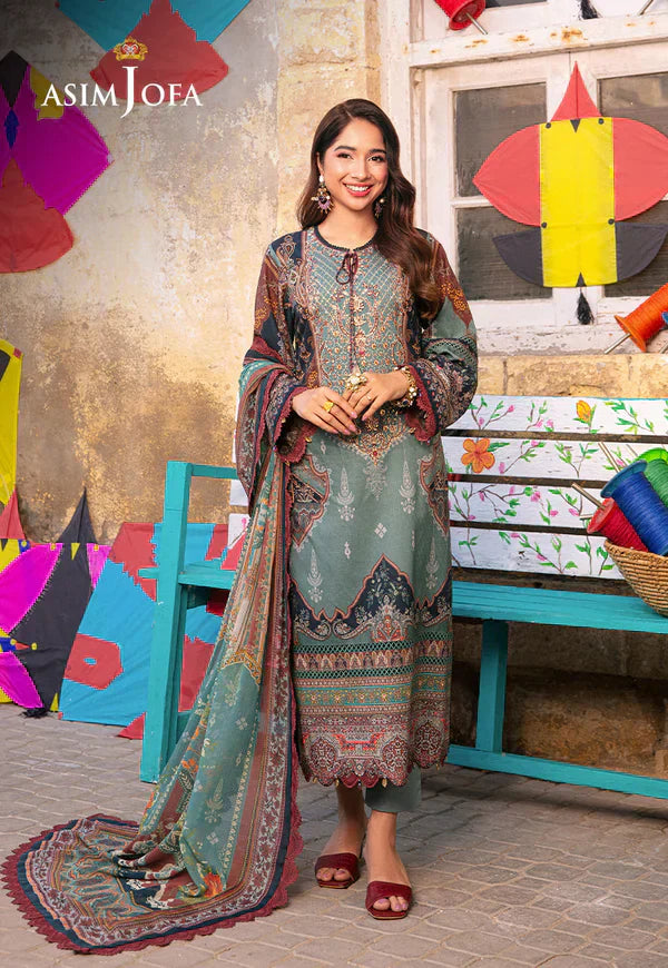 Asim Jofa | Aira Summer Prints | AJAR-01 - Pakistani Dress - Maria Faisal
