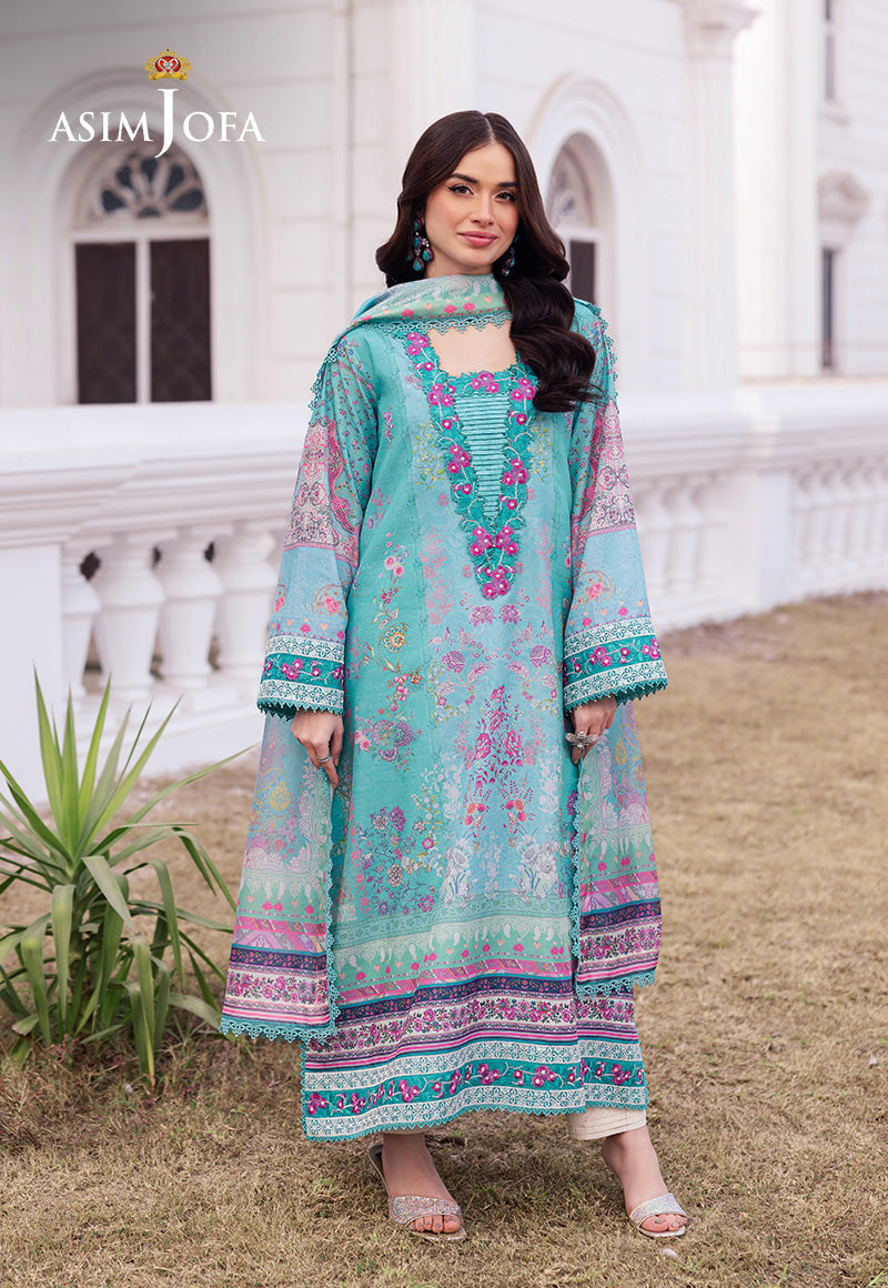 Asim Jofa | Charmuse Silk | AJRS-04 - Designer Dress with Intricate embroidery and embellishments. Shop elegent wedding dress at Maria Faisal.