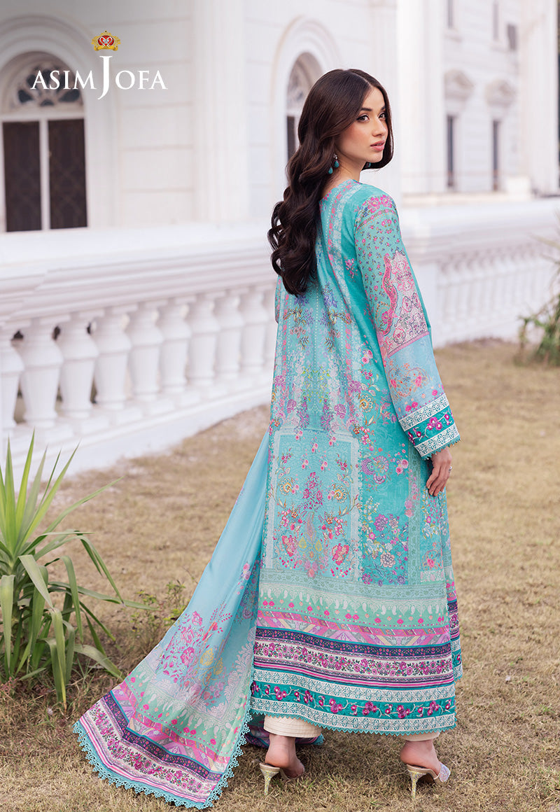 Asim Jofa | Charmuse Silk | AJRS-04 - Designer Dress with Intricate embroidery and embellishments. Shop elegent wedding dress at Maria Faisal.