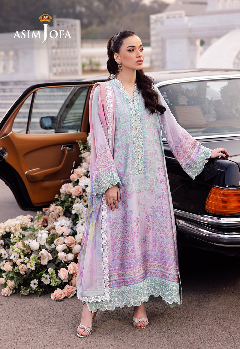 Asim Jofa | Charmuse Silk | AJRS-07 - Designer Dress with Intricate embroidery and embellishments. Shop elegent wedding dress at Maria Faisal.