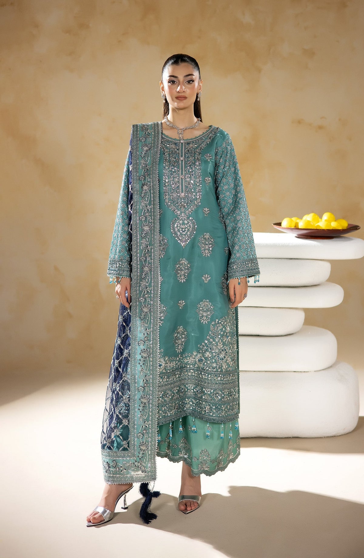 Imrozia Premium | Aurelia Formals 26 | JF-41 B Astra - Formal Dress - available at Maria Faisal in UK and USA.