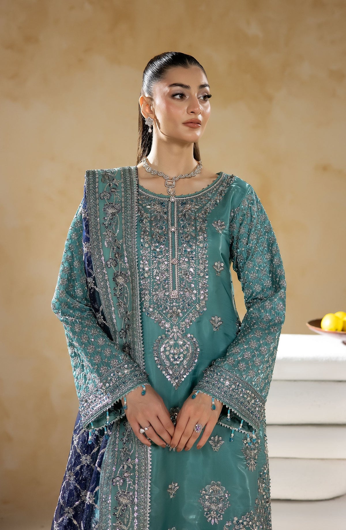 Imrozia Premium | Aurelia Formals 26 | JF-41 B Astra - Formal Dress - available at Maria Faisal in UK and USA.