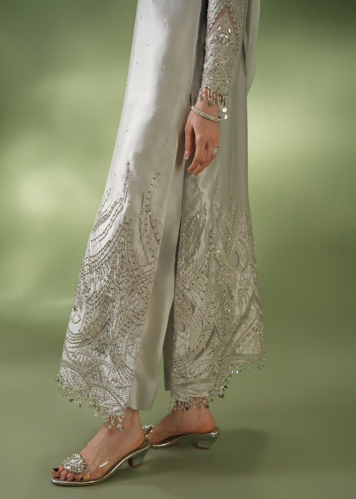 Jeem | Celestial Luxe Formals | AURA GREY - Formal Dress - available at Maria Faisal in UK and USA.