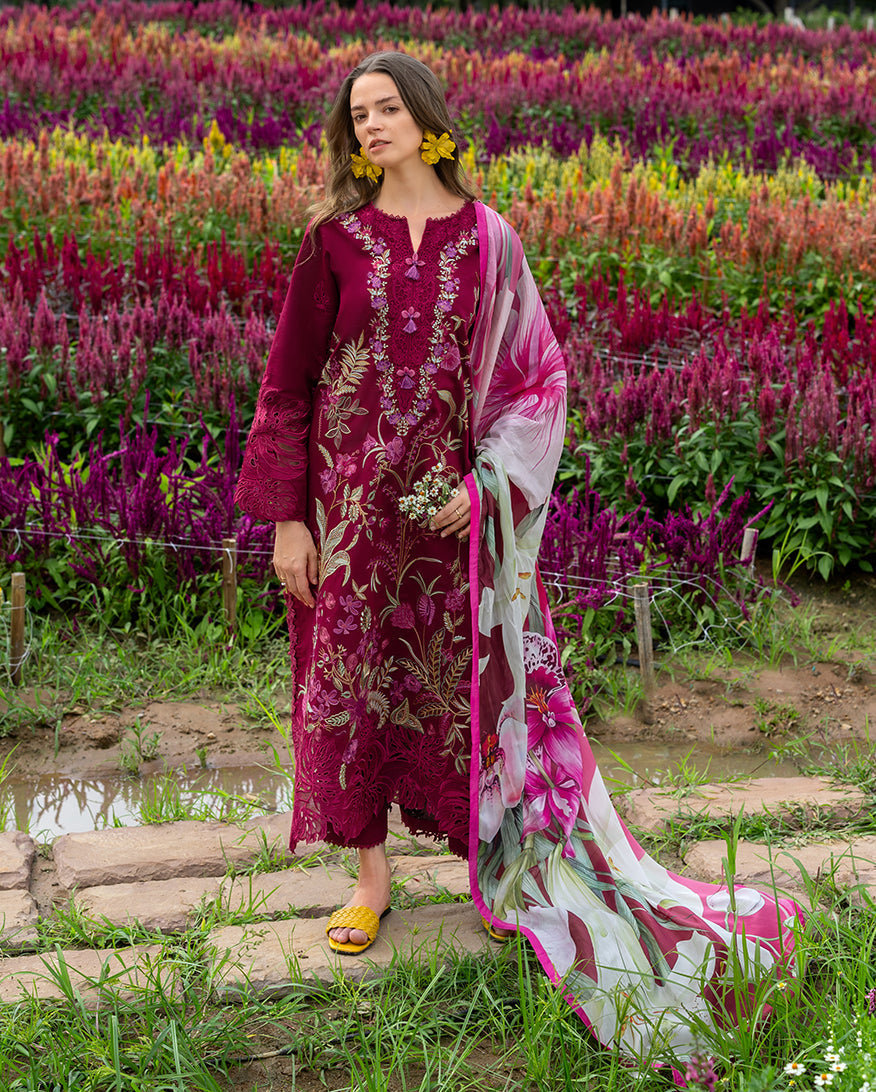 Mushq | Hemline the Secret Garden | Aurora Petals - Luxury Dress - available at Maria Faisal in UK and USA.