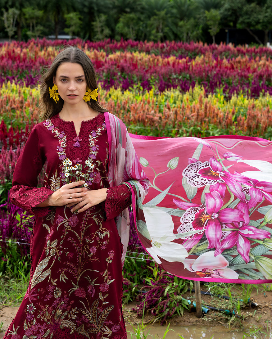 Mushq | Hemline the Secret Garden | Aurora Petals - Luxury Dress - available at Maria Faisal in UK and USA.