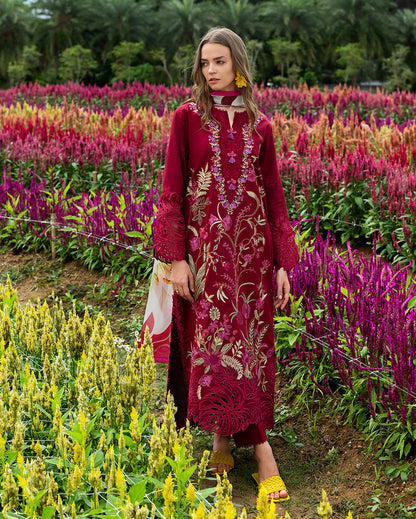 Mushq | Hemline the Secret Garden | Aurora Petals - Luxury Dress - available at Maria Faisal in UK and USA.