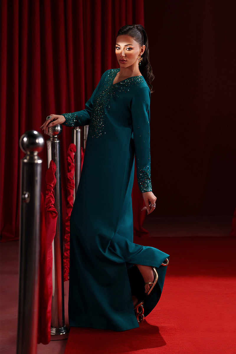 Fozia Khalid | Ombre Luxe | Aurora - Luxury Dress - available at Maria Faisal in UK and USA.