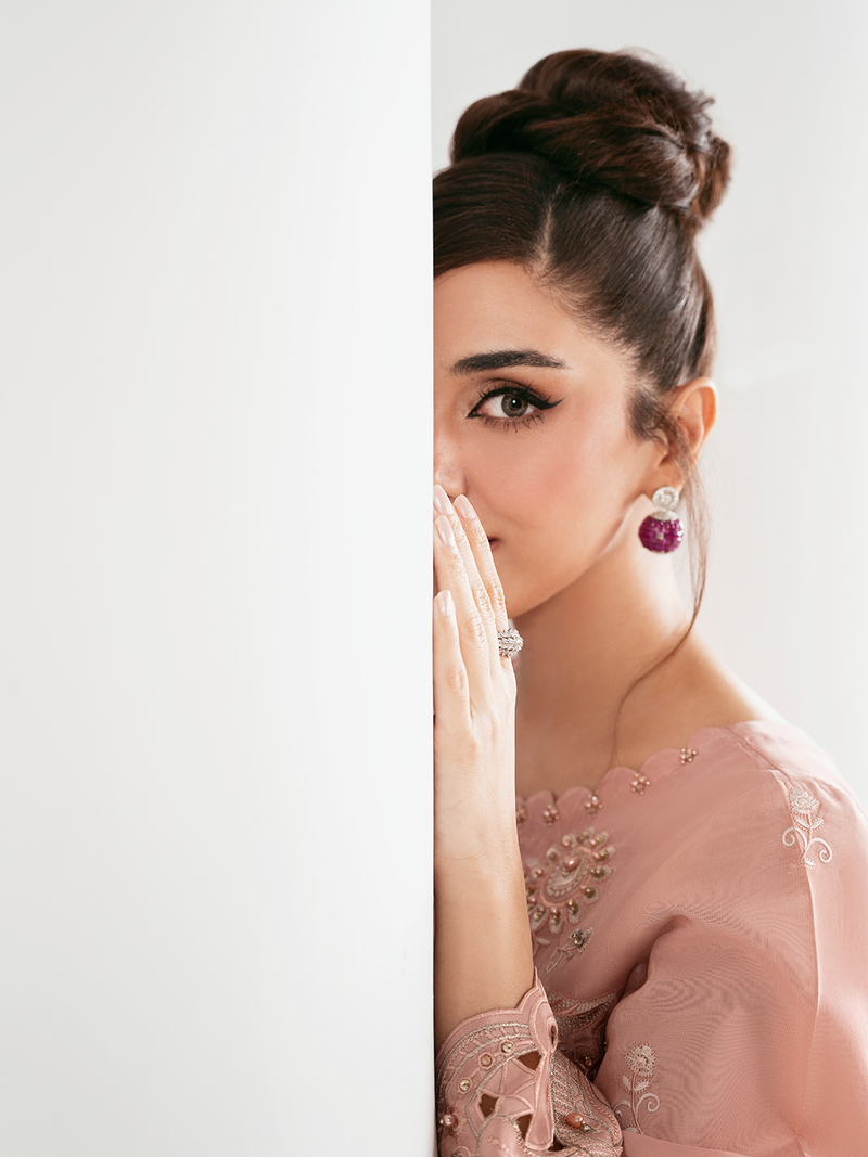 Ain | Luxe Edit | Azure - Luxury Dress - available at Maria Faisal in UK and USA.