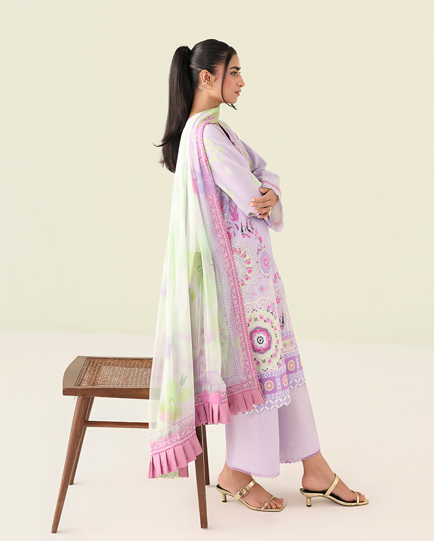 Roheenaz | Rosette Lawn | Azure days - Casual Dress - available at Maria Faisal in UK and USA.