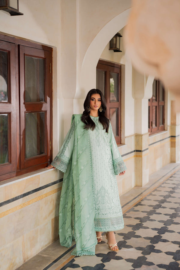Azzal | Lawn 25 | LIME - Ladies Clothes - Maria Faisal