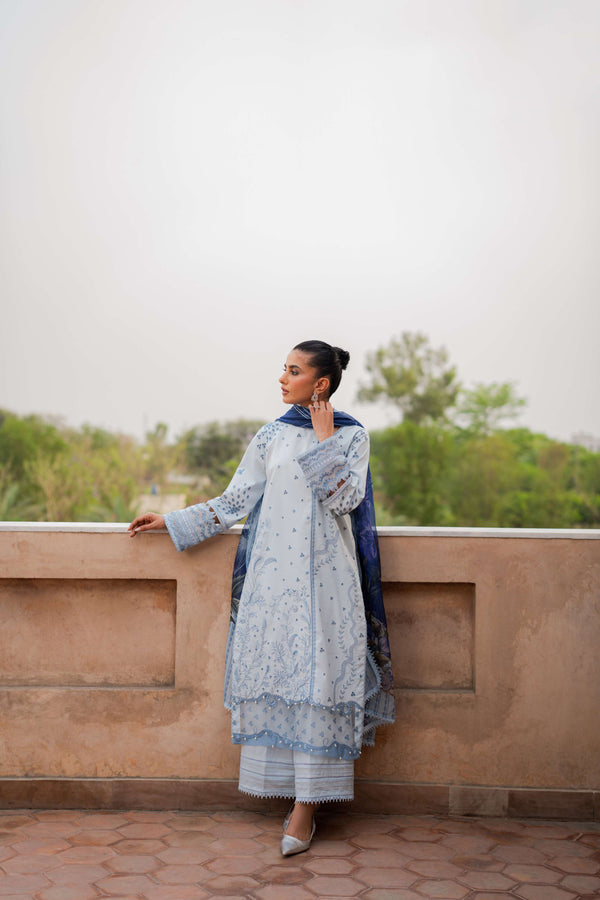 Azzal | Lawn 25 | SAPPHIRE - Ladies Clothes - Maria Faisal