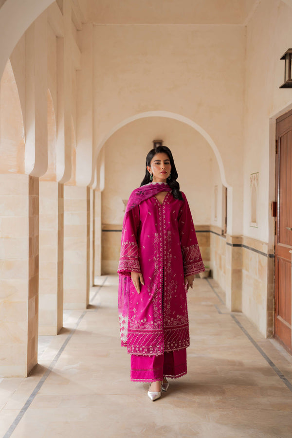 Azzal | Lawn 25 | ORCHID - Ladies Clothes - Maria Faisal