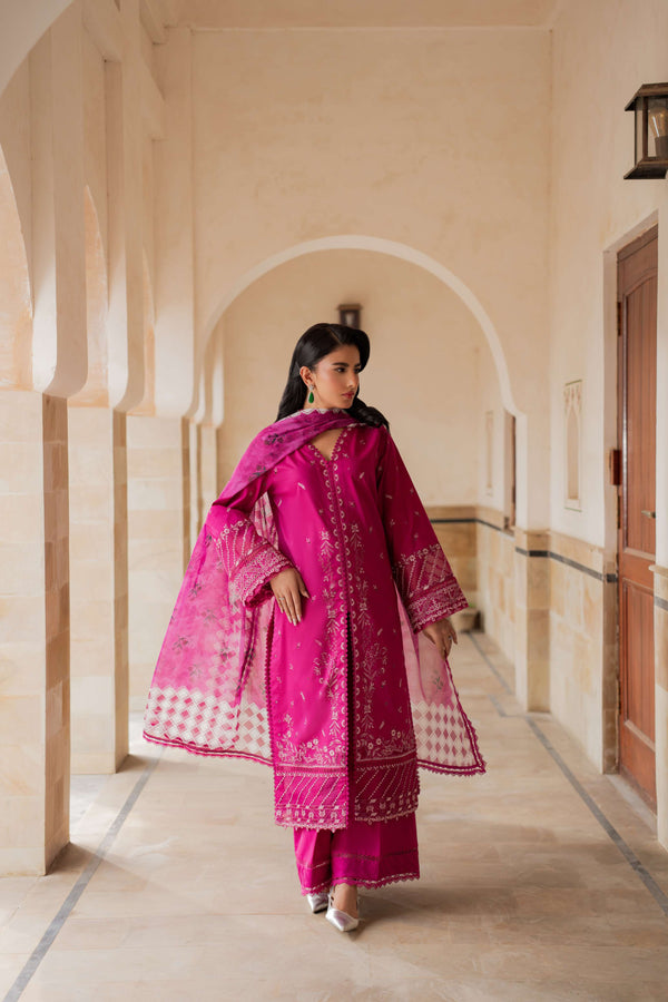Azzal | Lawn 25 | ORCHID - Ladies Clothes - Maria Faisal