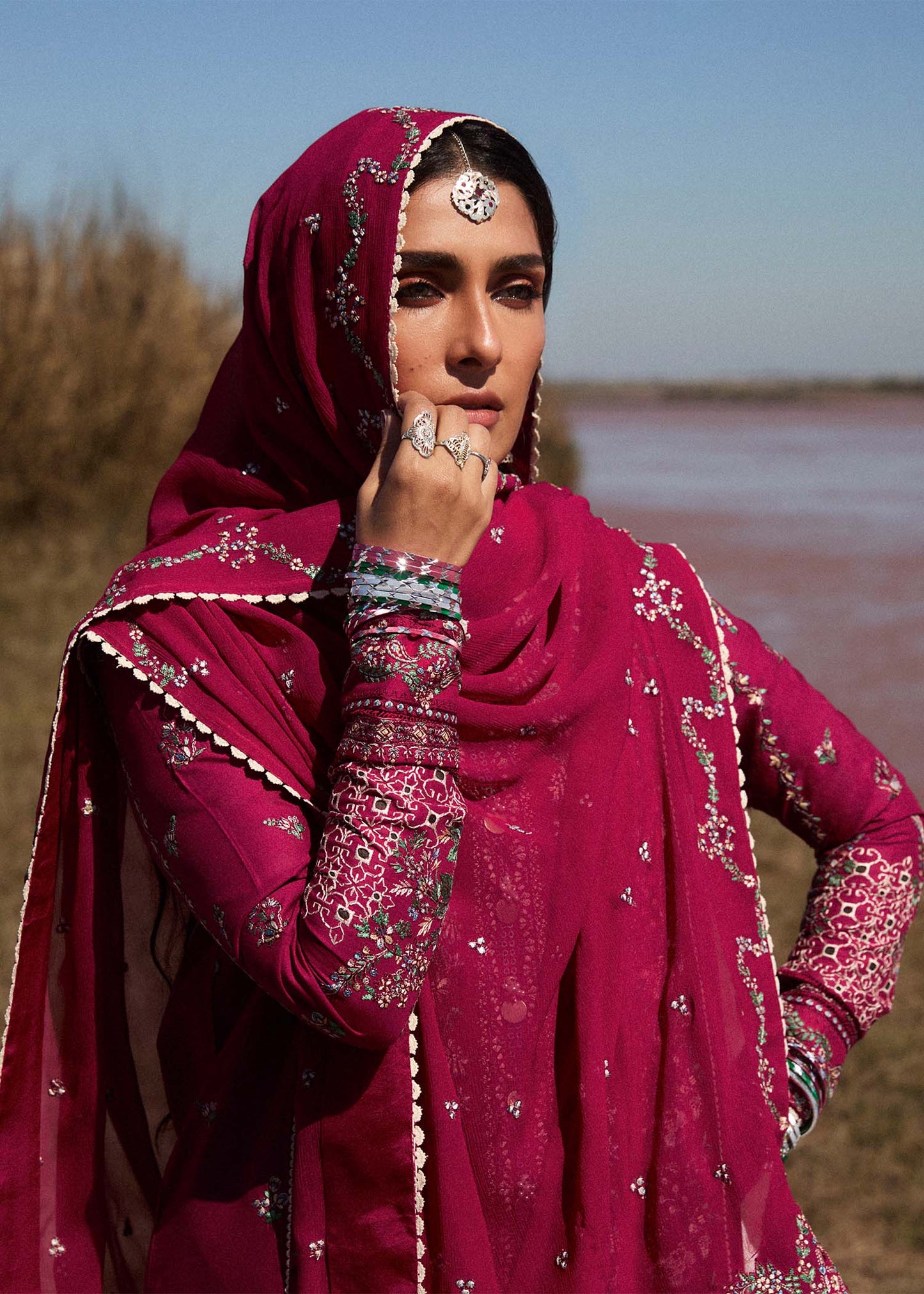 Hussain Rehar | Surkh Eid Pret’25 | Mehrunisa by Maria Faisal - Registered Vendor of : Hussain Rehar - type : Ladies Clothes - 100% original wedding dresses
