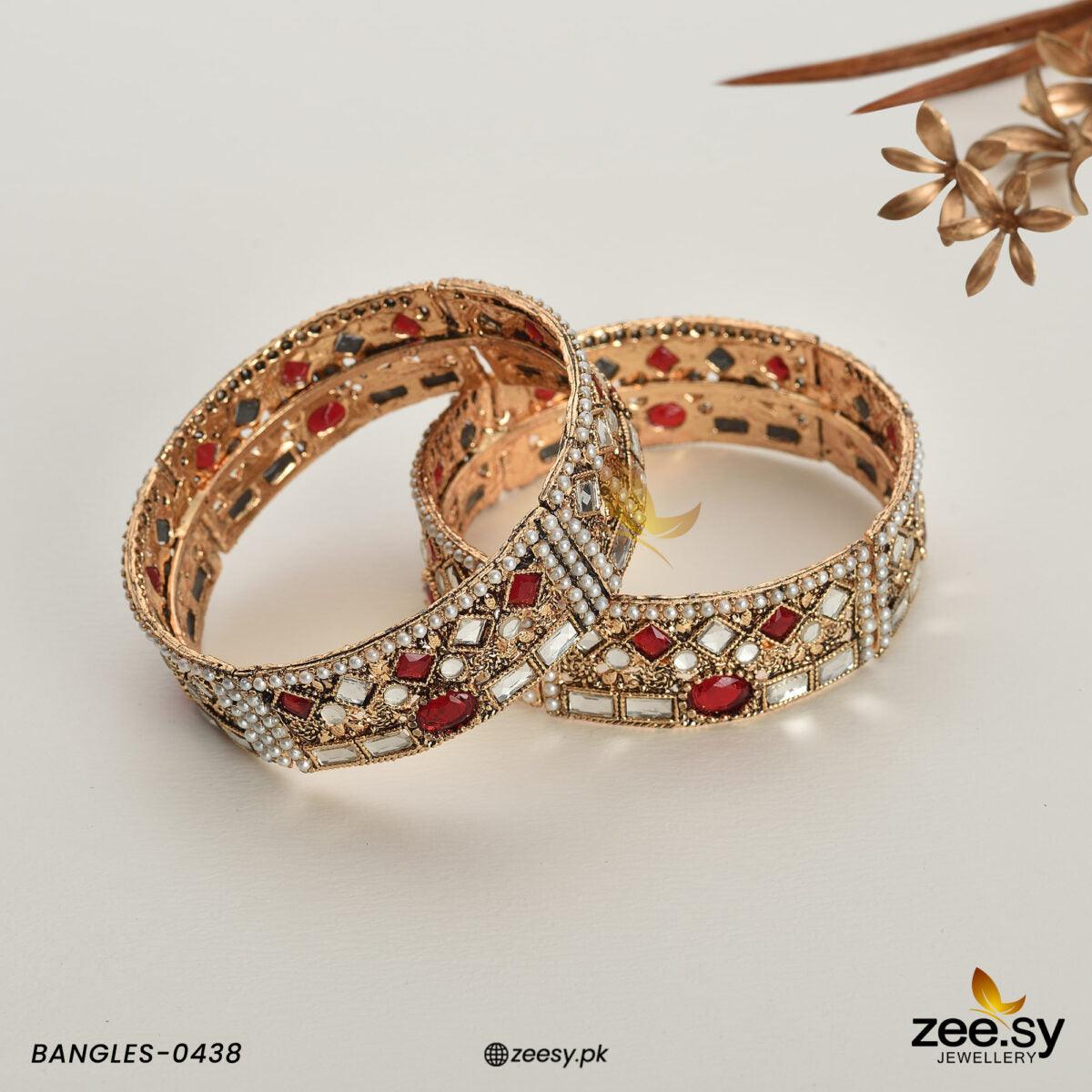 Bangles-0438 - Designer Dress with Intricate embroidery and embellishments. Shop elegent wedding dress at Maria Faisal.