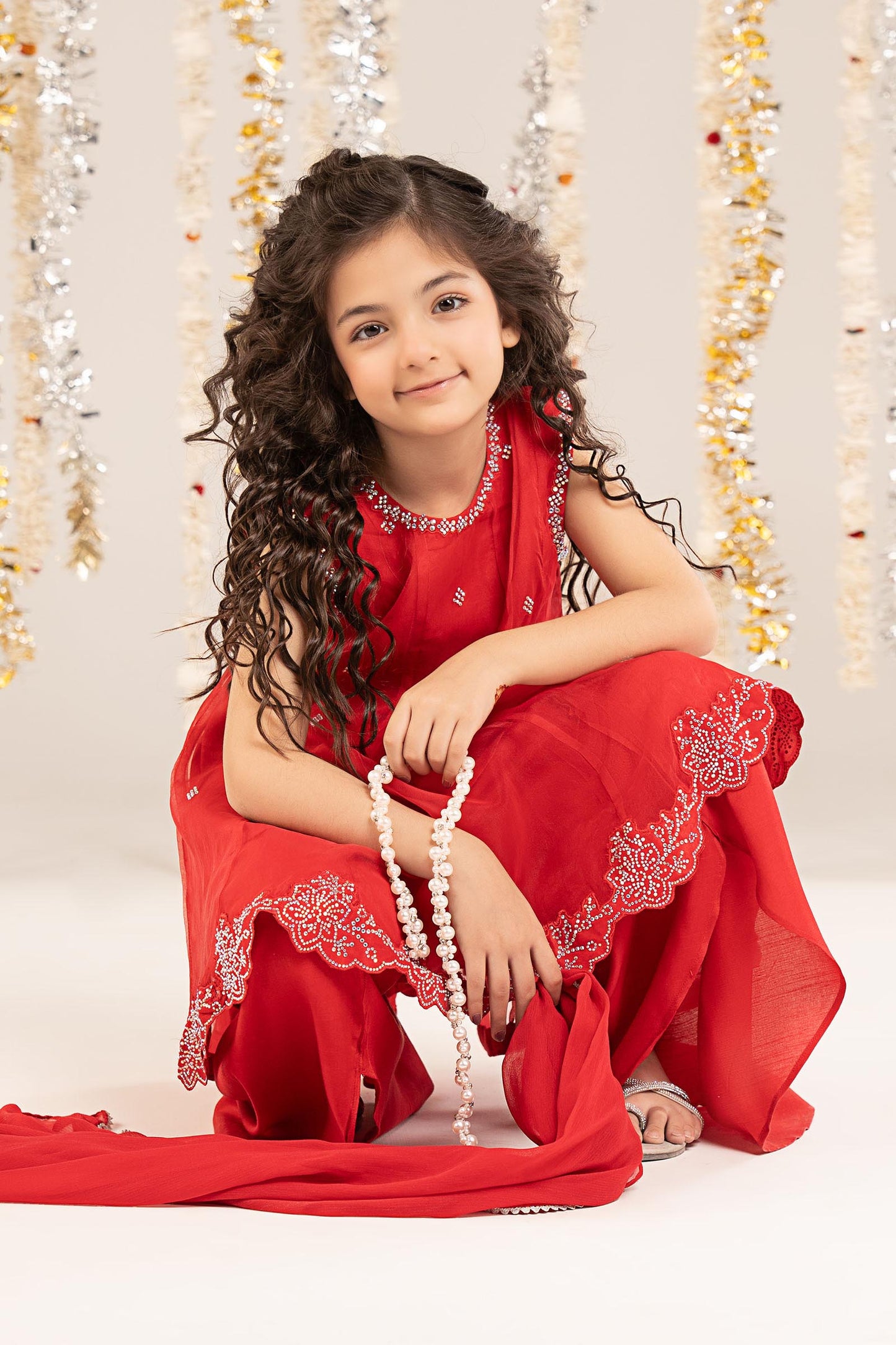 Kids Clothing | 3 Piece Organza Kids Suit