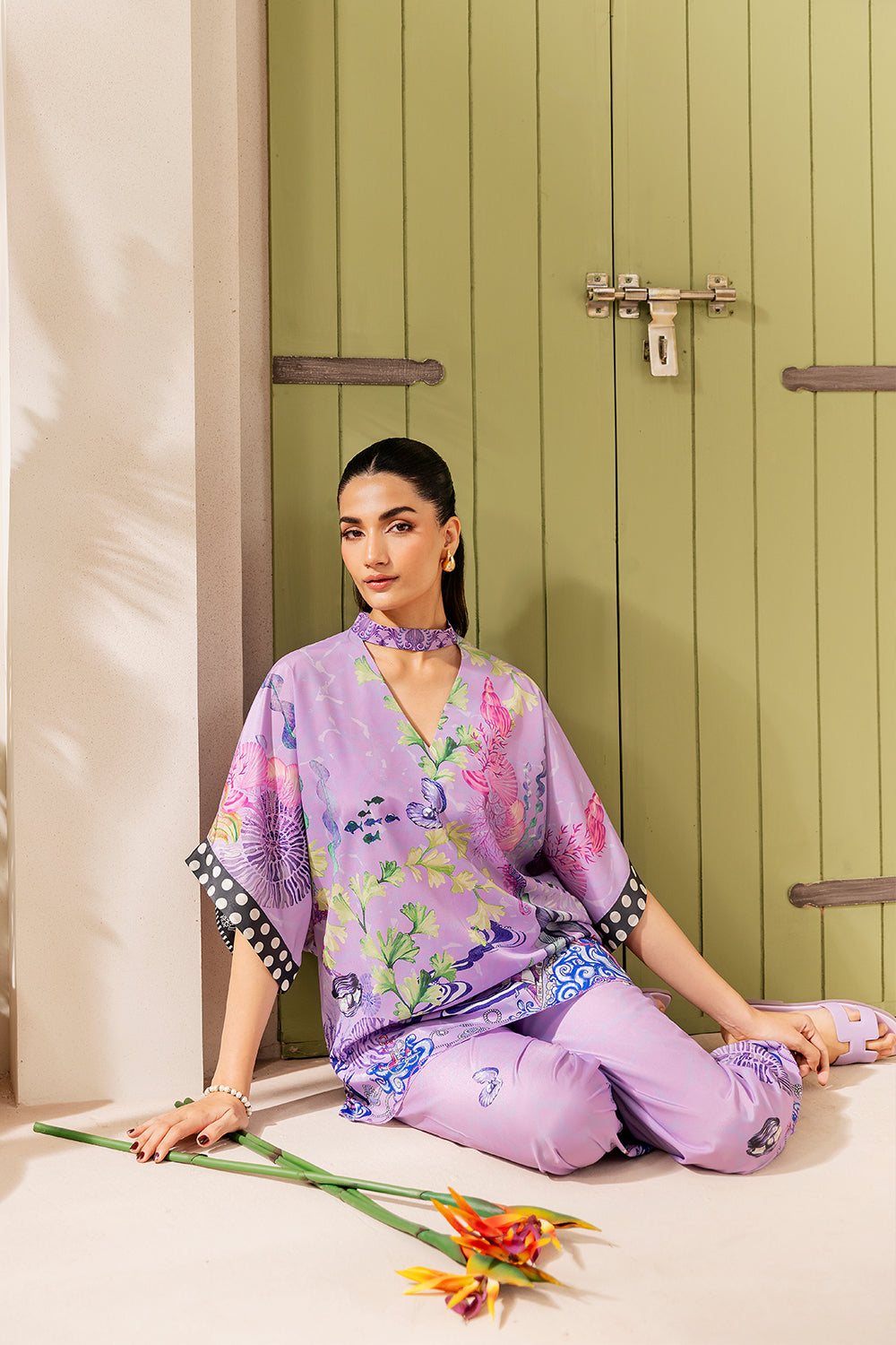 Saira Rizwan | Silk Coords 25 | LILAC LUSH - SRSP-25-10 - Formal Wear - available at Maria Faisal in UK and USA