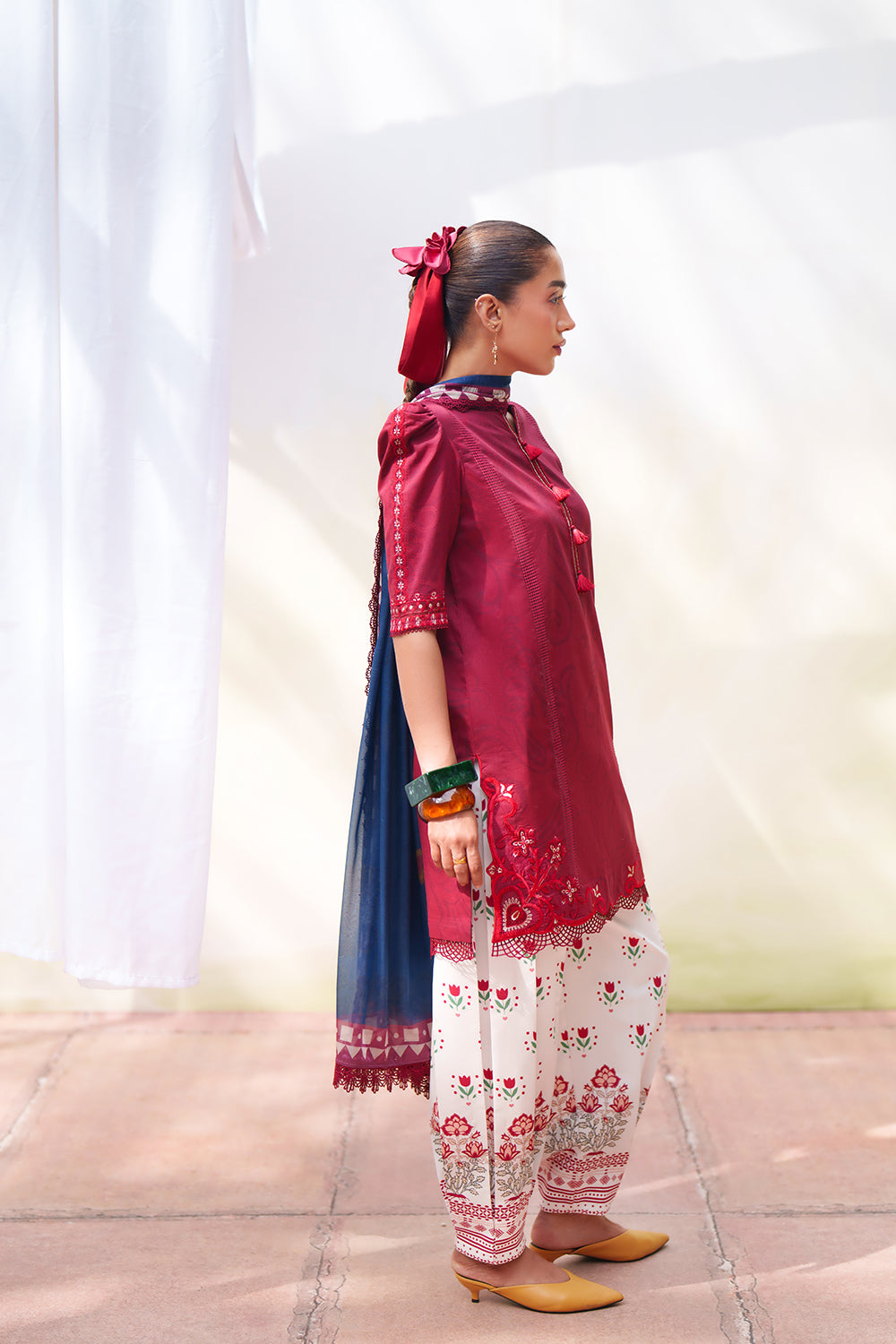 Saira Rizwan | Laanem SS 26 | ELOWEN-B - SRL26-08 - Luxury Dress - available at Maria Faisal in UK and USA.