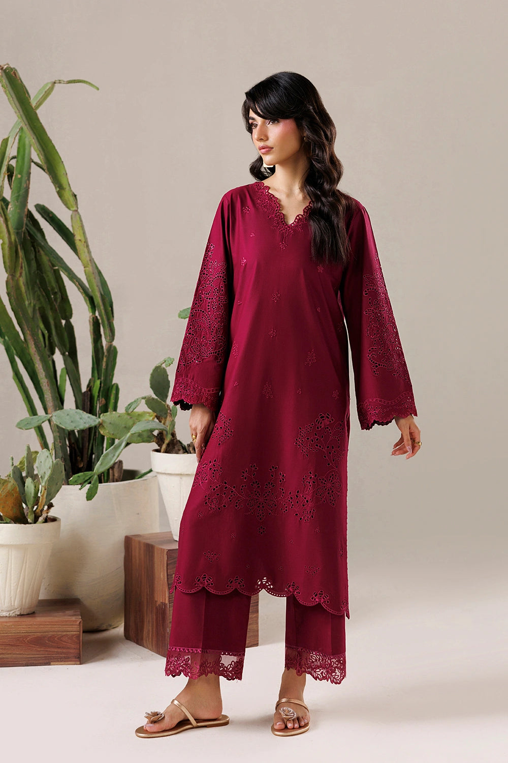 Azure | Chic Essentials |Bowberry - Casual Dress - available at Maria Faisal in UK and USA.