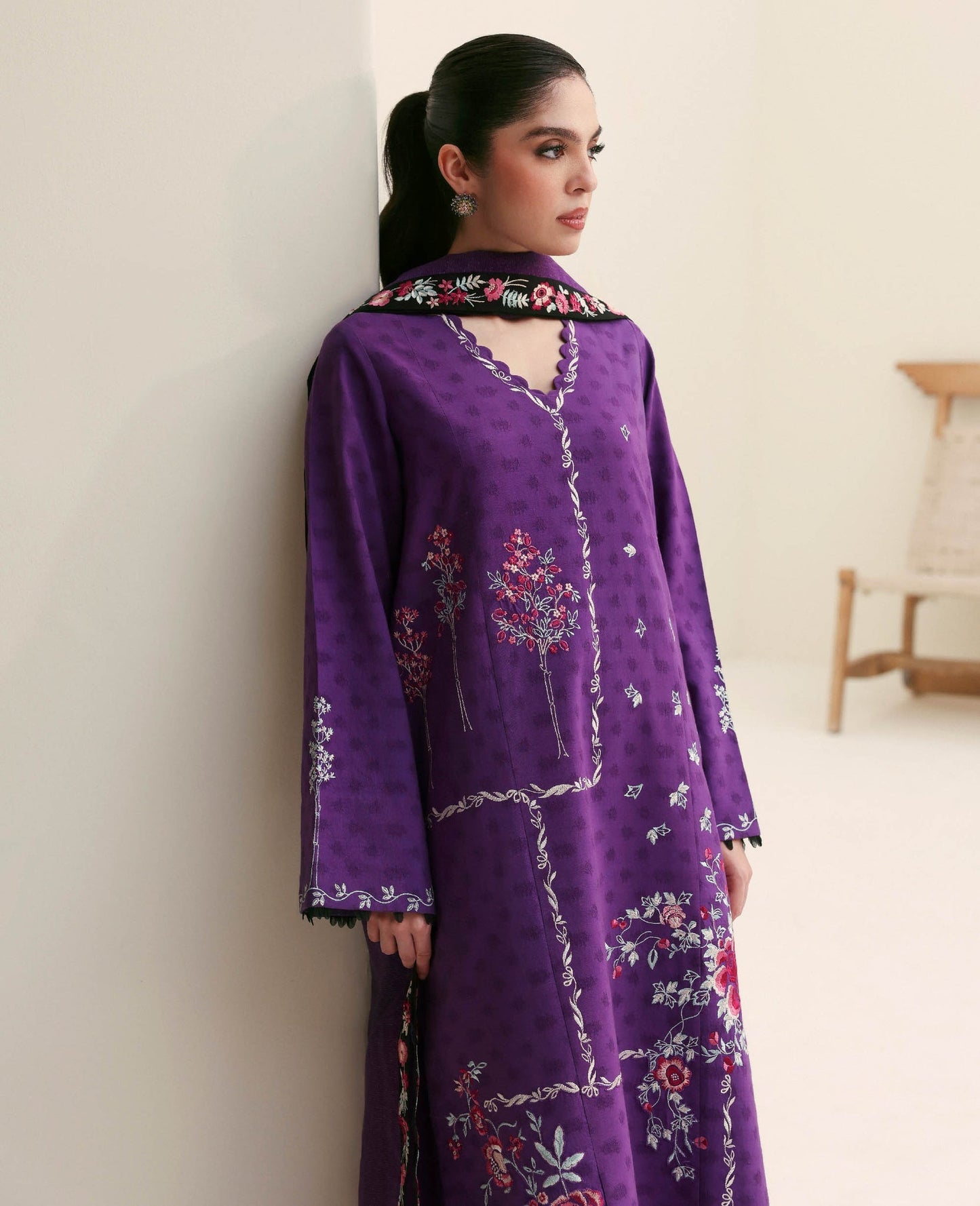 Republic Womenswear | Basics Pre Fall 25 | Violette - Formal Dress - available at Maria Faisal in UK and USA.