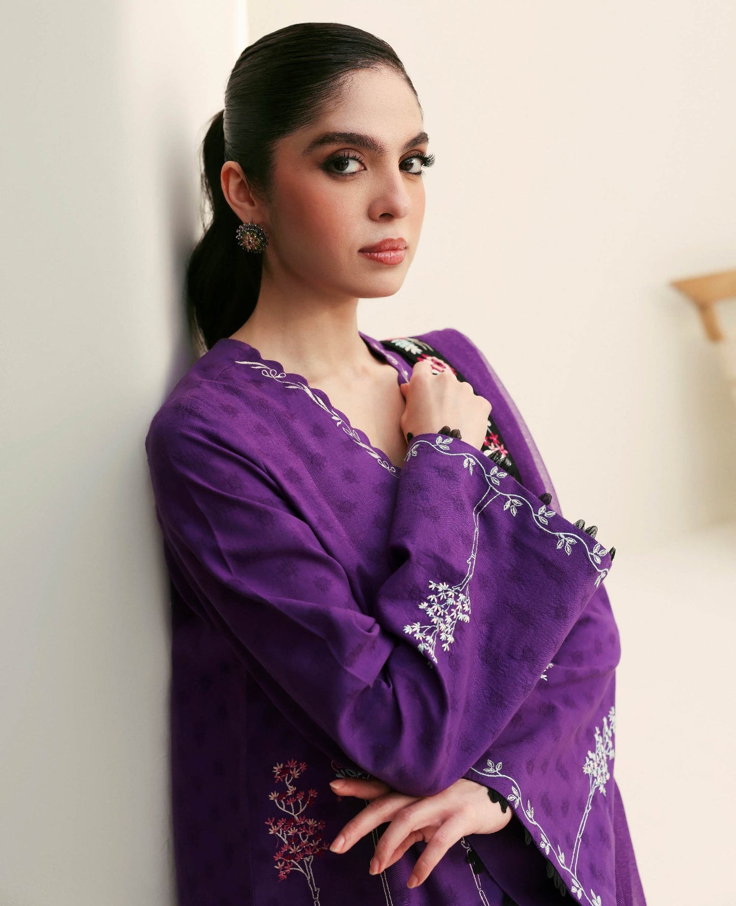 Republic Womenswear | Basics Pre Fall 25 | Violette - Formal Dress - available at Maria Faisal in UK and USA.