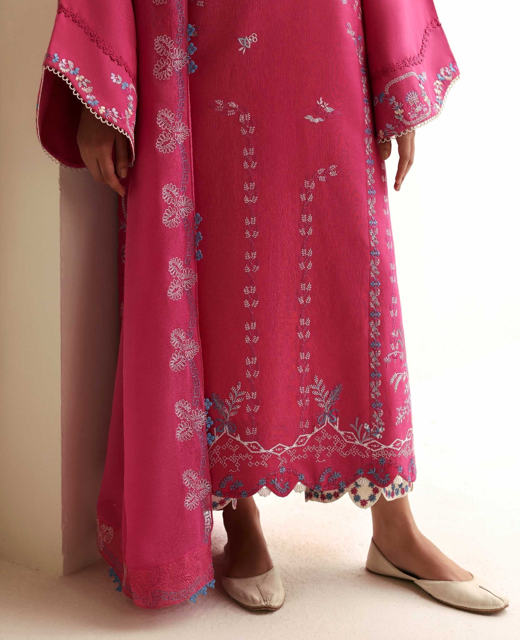 Republic Womenswear | Basics Pre Fall 25 | Florine - Formal Dress - available at Maria Faisal in UK and USA.