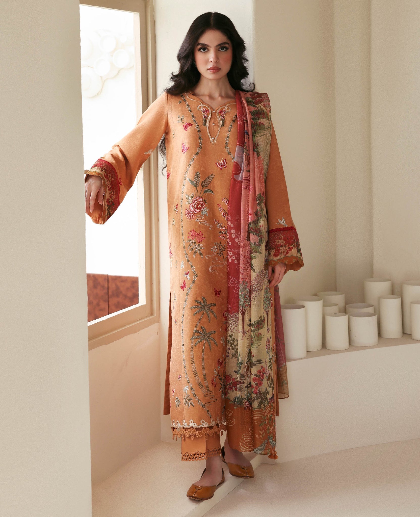 Republic Womenswear | Basics Pre Fall 25 | Orlane - Formal Dress - available at Maria Faisal in UK and USA.