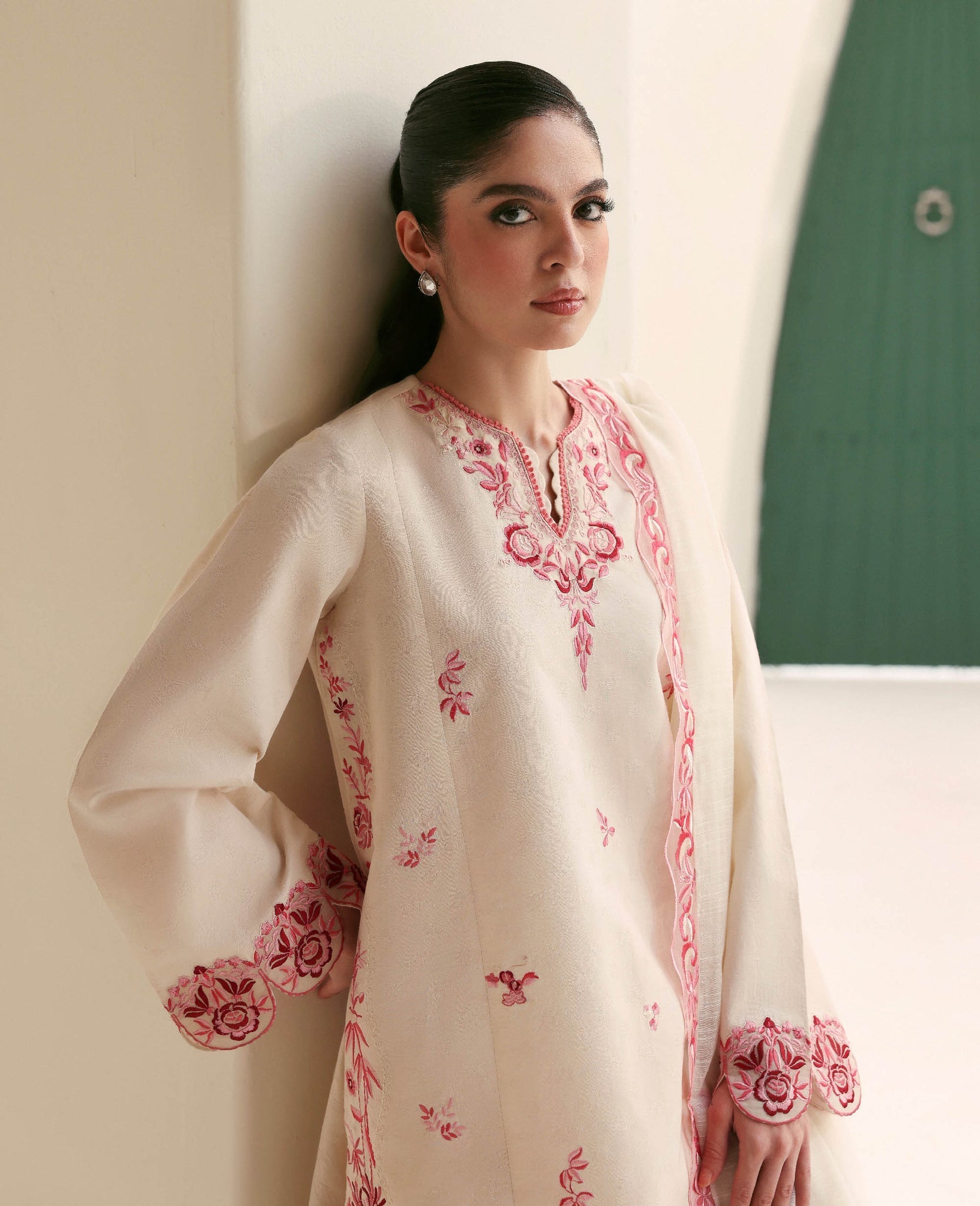 Republic Womenswear | Basics Pre Fall 25 | Camelia - Formal Dress - available at Maria Faisal in UK and USA.