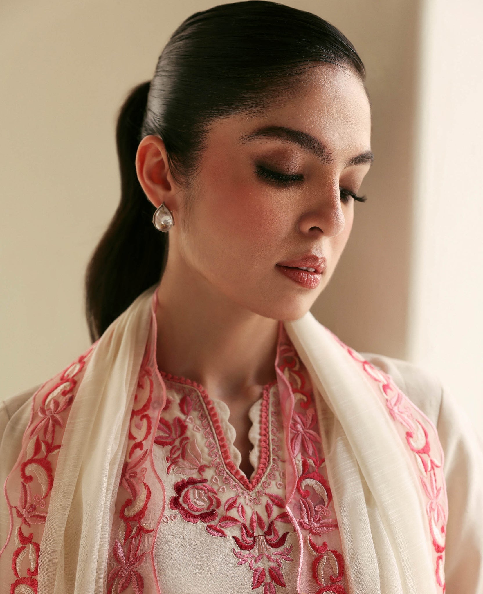 Republic Womenswear | Basics Pre Fall 25 | Camelia - Formal Dress - available at Maria Faisal in UK and USA.