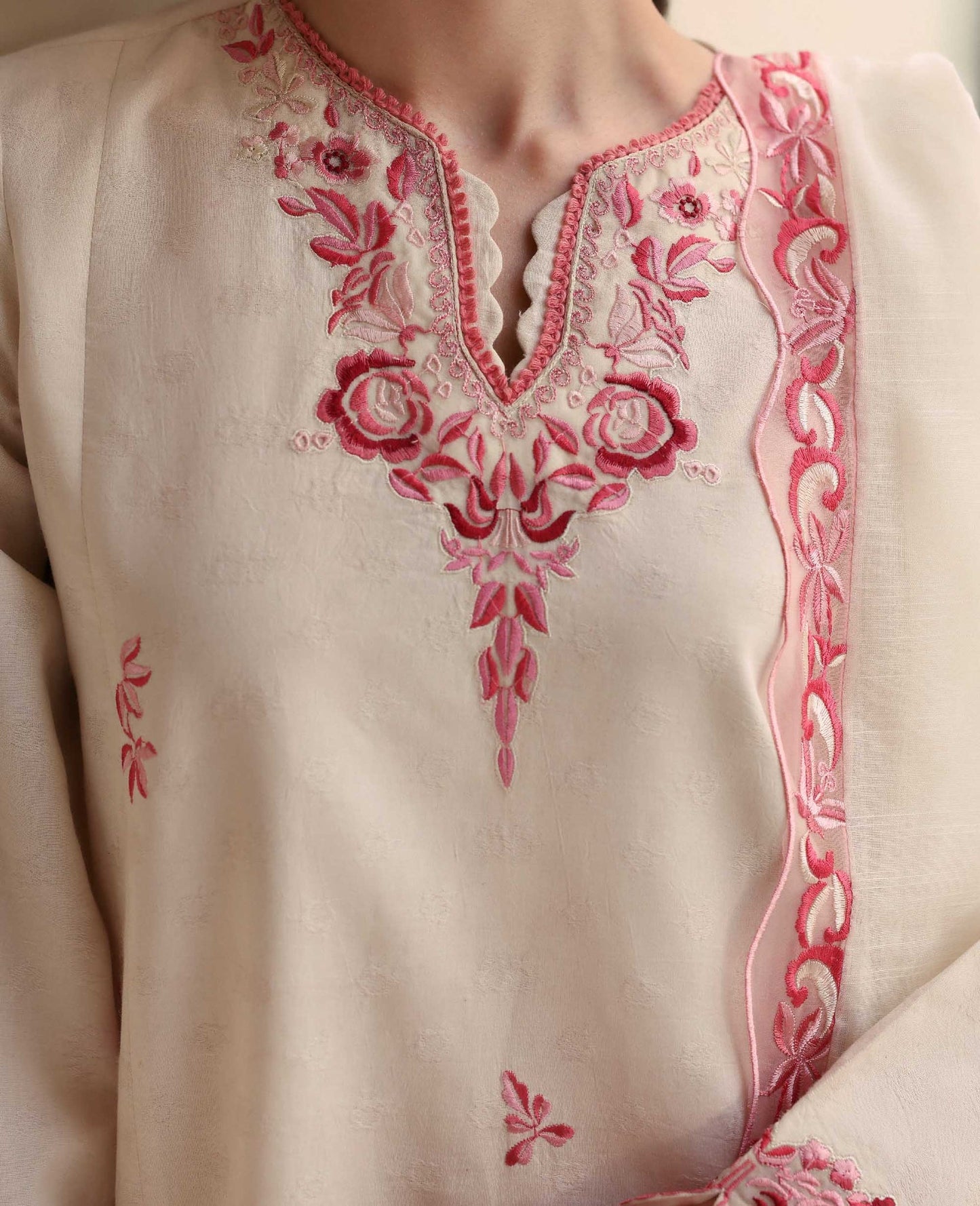 Republic Womenswear | Basics Pre Fall 25 | Camelia - Formal Dress - available at Maria Faisal in UK and USA.