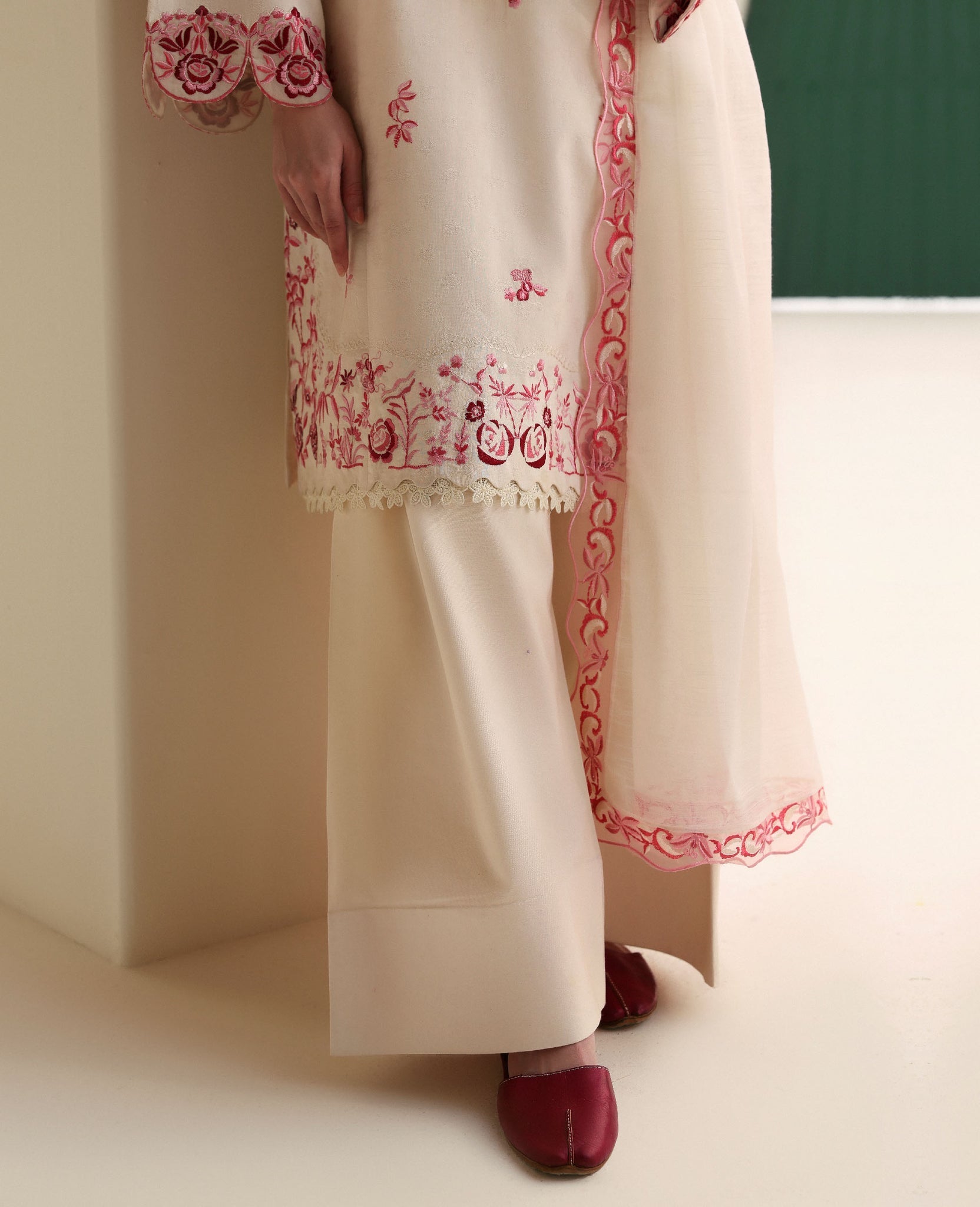 Republic Womenswear | Basics Pre Fall 25 | Camelia - Formal Dress - available at Maria Faisal in UK and USA.