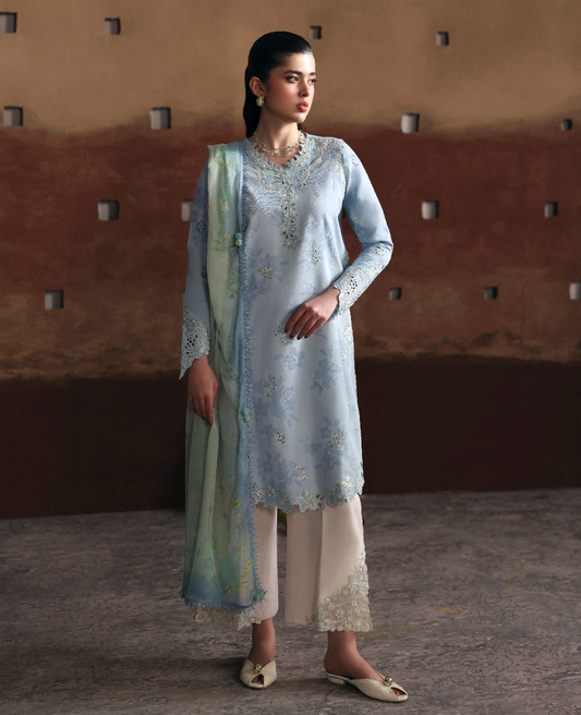 Republic Womenswear | Basics Pret | Skyline Breeze - Luxury Dress - available at Maria Faisal in UK and USA.